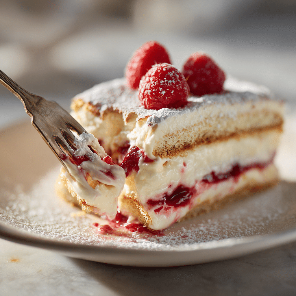 Dishfeast raspberry tiramisu serving