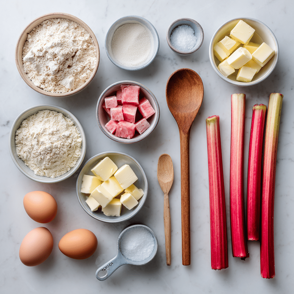 Rhubarb Dream Bars Recipe – Easy Amish Rhubarb Dessert Bars 7 Dishfeast rhubarb dream bars ingredients