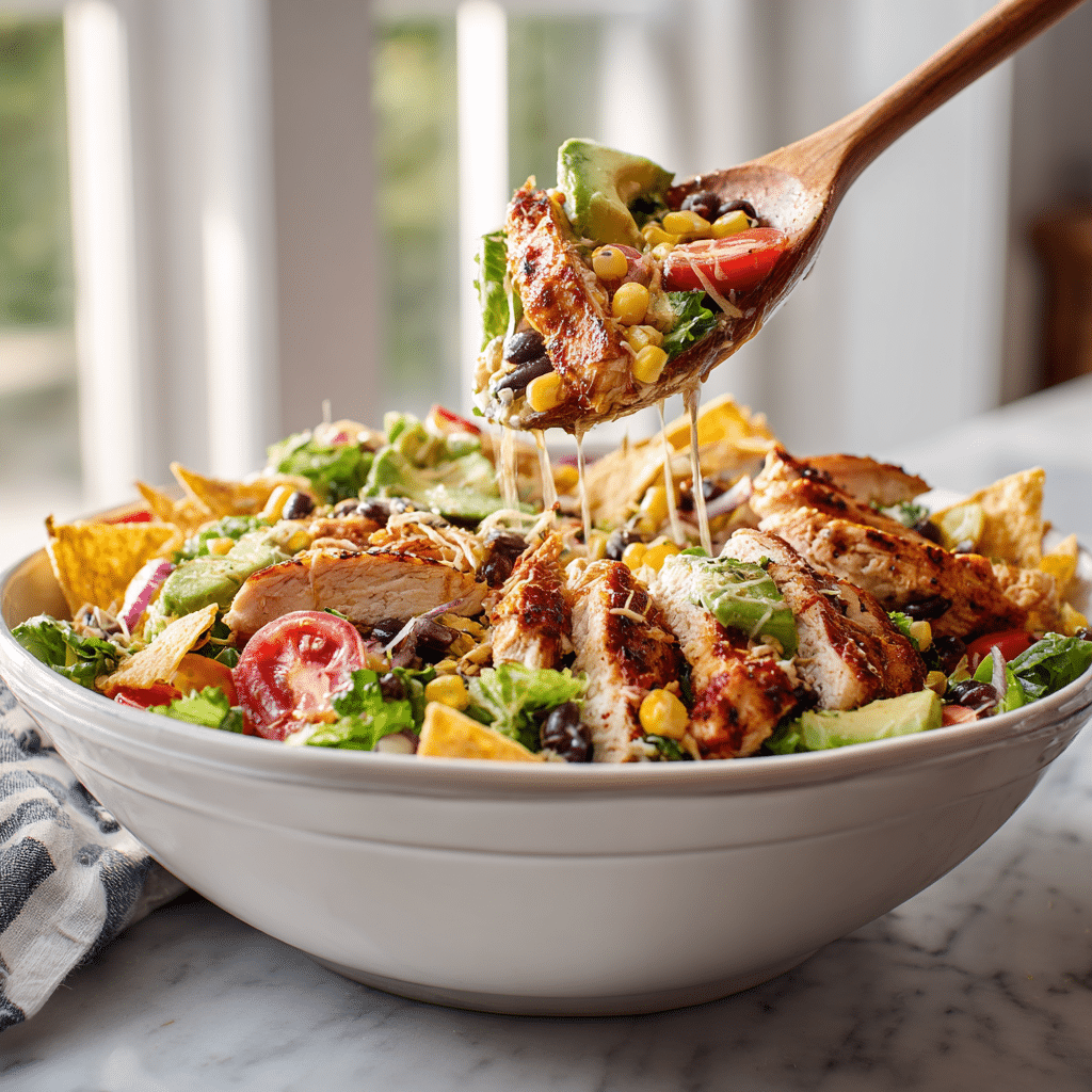 Santa Fe Salad Recipe With Chicken – Healthy High Protein Salad 8 Dishfeast santa fe chicken salad serving