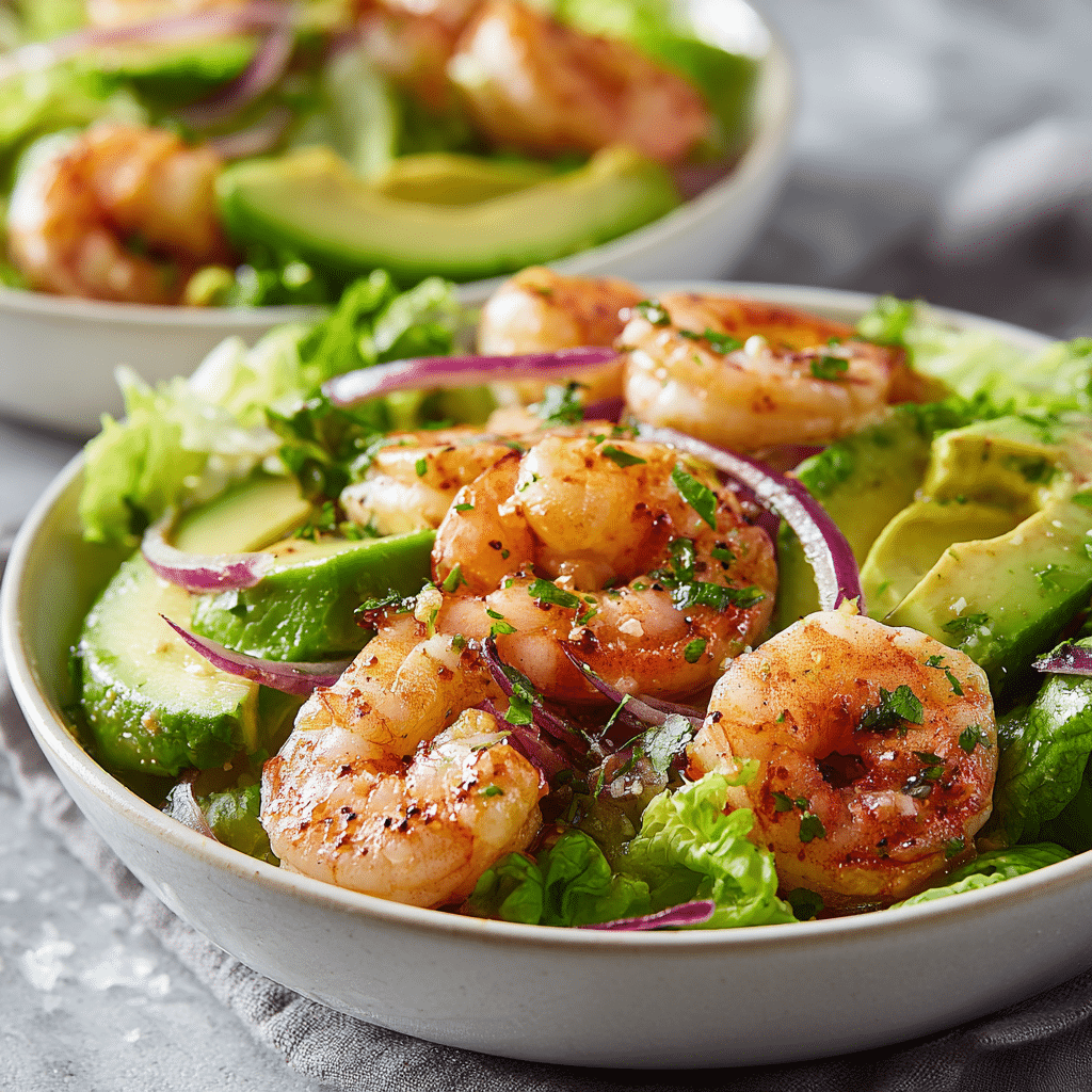 Dishfeast shrimp avocado salad featured