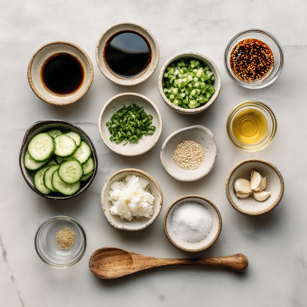 Spicy Cucumber Salad Recipe - Quick Korean-Style Crunchy Cucumber Salad 7 Dishfeast spicy cucumber salad ingredients