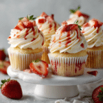 Dishfeast strawberry shortcake cupcakes featured