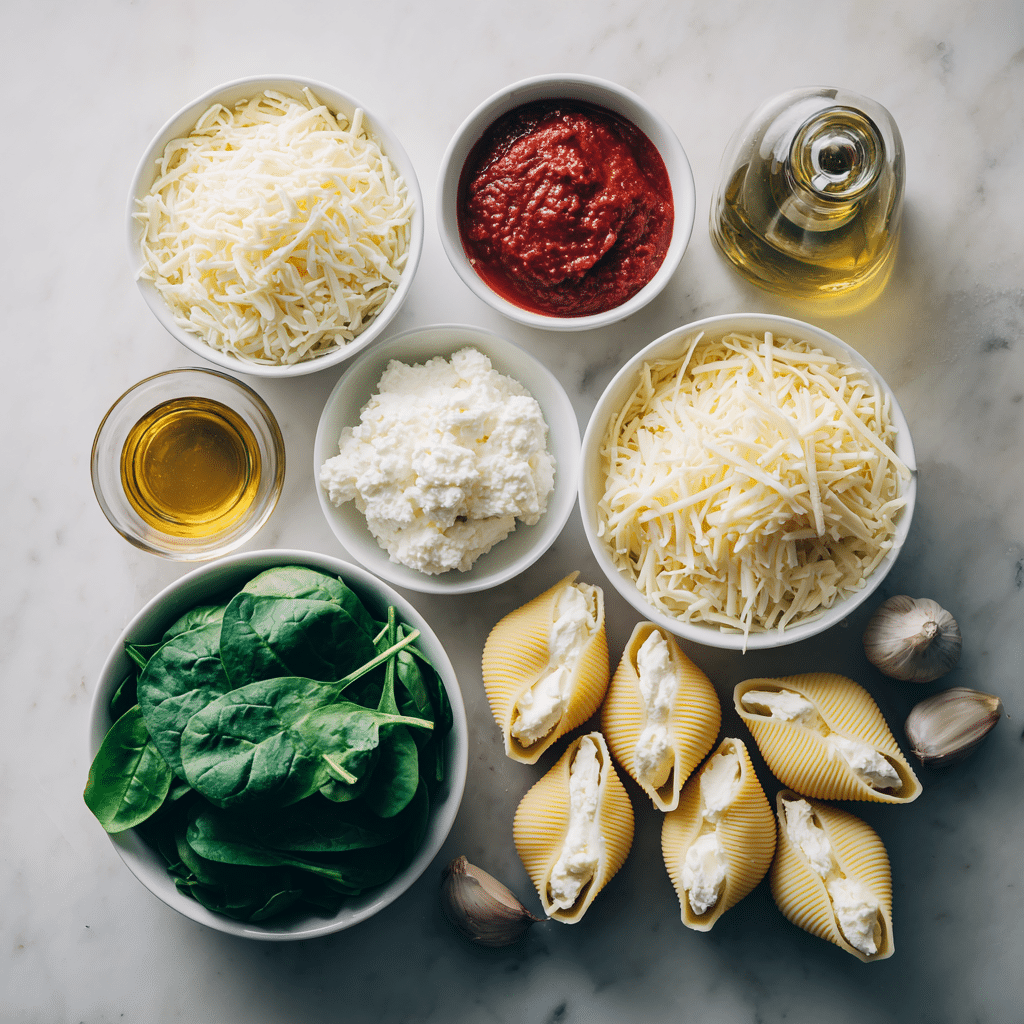 Stuffed Shells Recipe – Classic Cheesy Stuffed Pasta Shells Dinner 7 Dishfeast stuffed shells ingredients