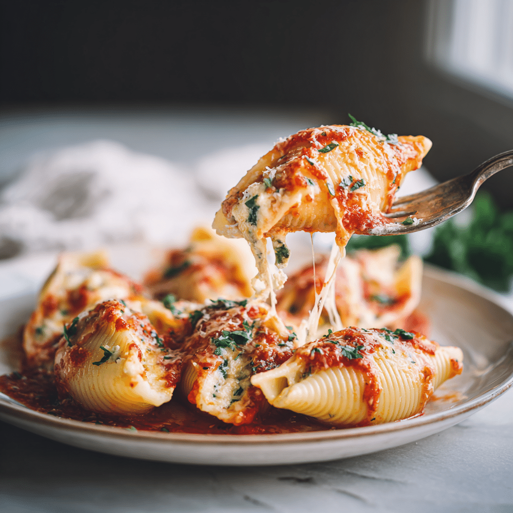 Stuffed Shells Recipe – Classic Cheesy Stuffed Pasta Shells Dinner 8 Dishfeast stuffed shells serving