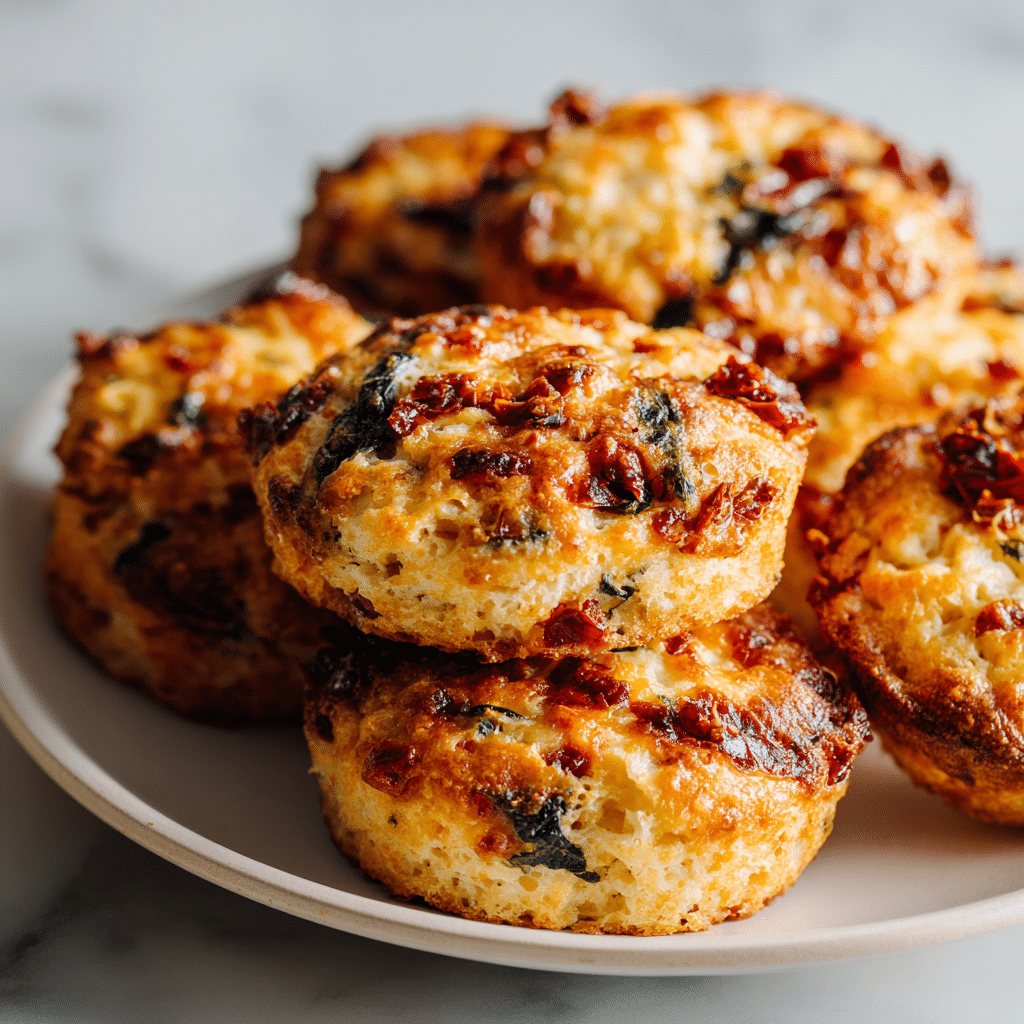 Sun Dried Tomato Egg Biscuits – Gluten Free - Easy Cheesy Breakfast Recipe 8 Dishfeast sun dried tomato egg biscuits Featured 1