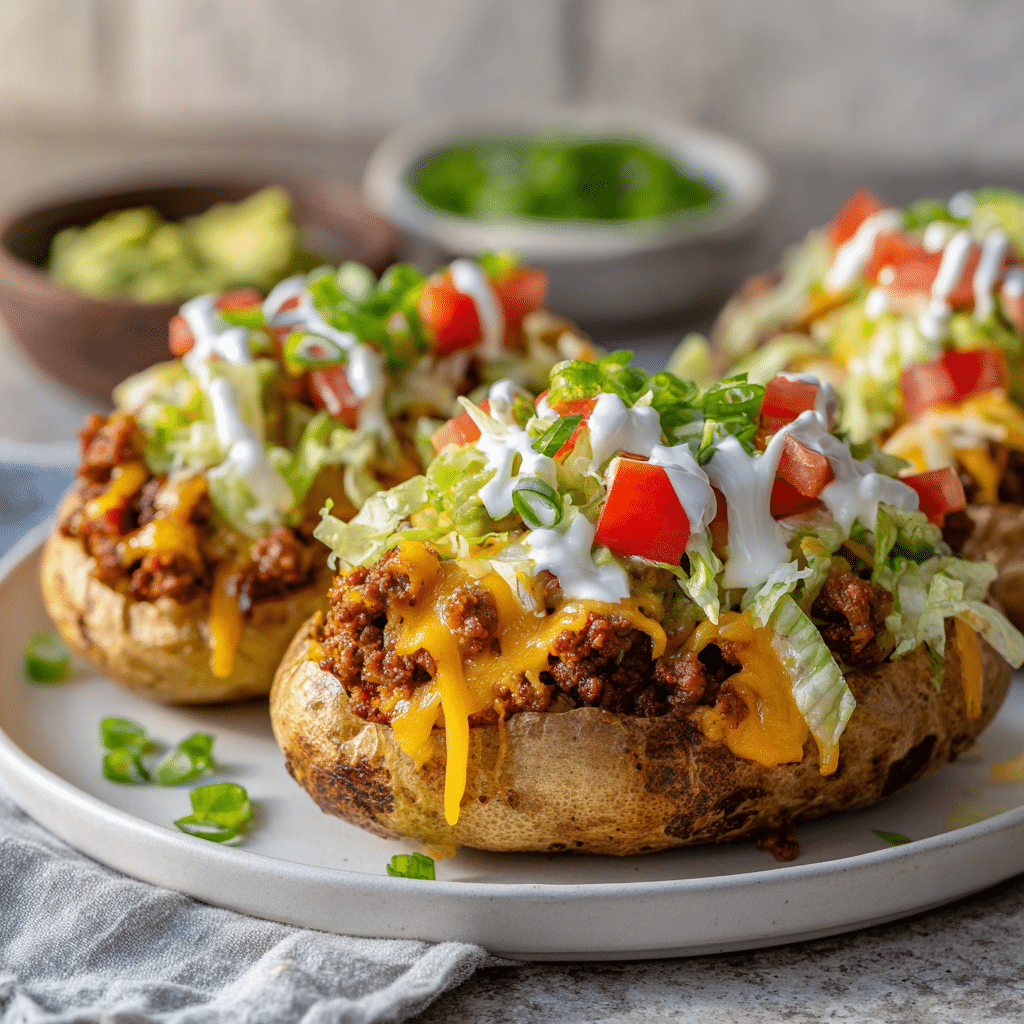 Taco Potatoes Recipe: Easy and Flavorful Dinner Idea 8 Dishfeast taco potatoes featured