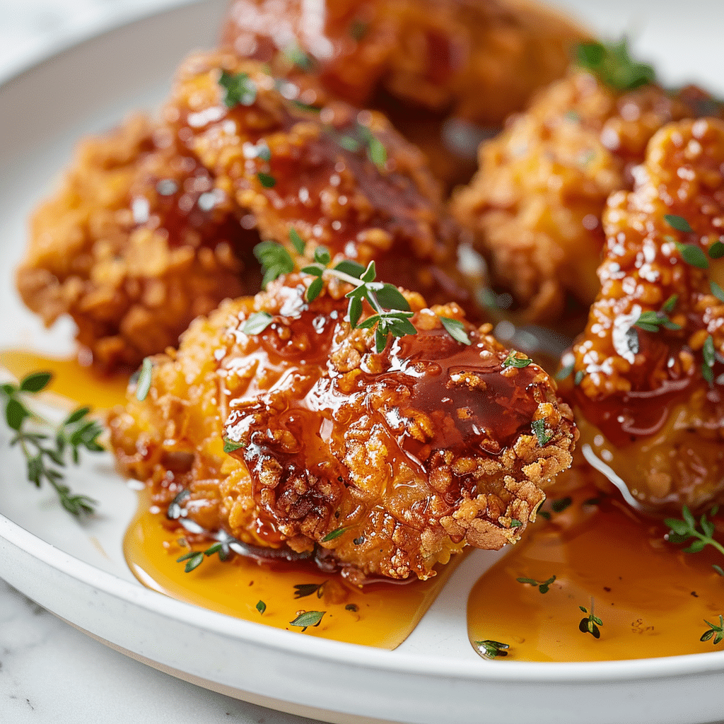 Baked Crunchy Hot Honey Chicken 6 baked crunchy hot honey chicken crispy cornflake crust with glaze