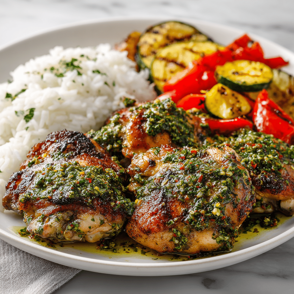 Dishfeast chimichurri chicken thighs serving