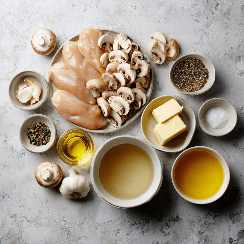 Creamy Mushroom Chicken Recipe for a Quick Gourmet Dinner 7 ingredients for creamy mushroom chicken recipe