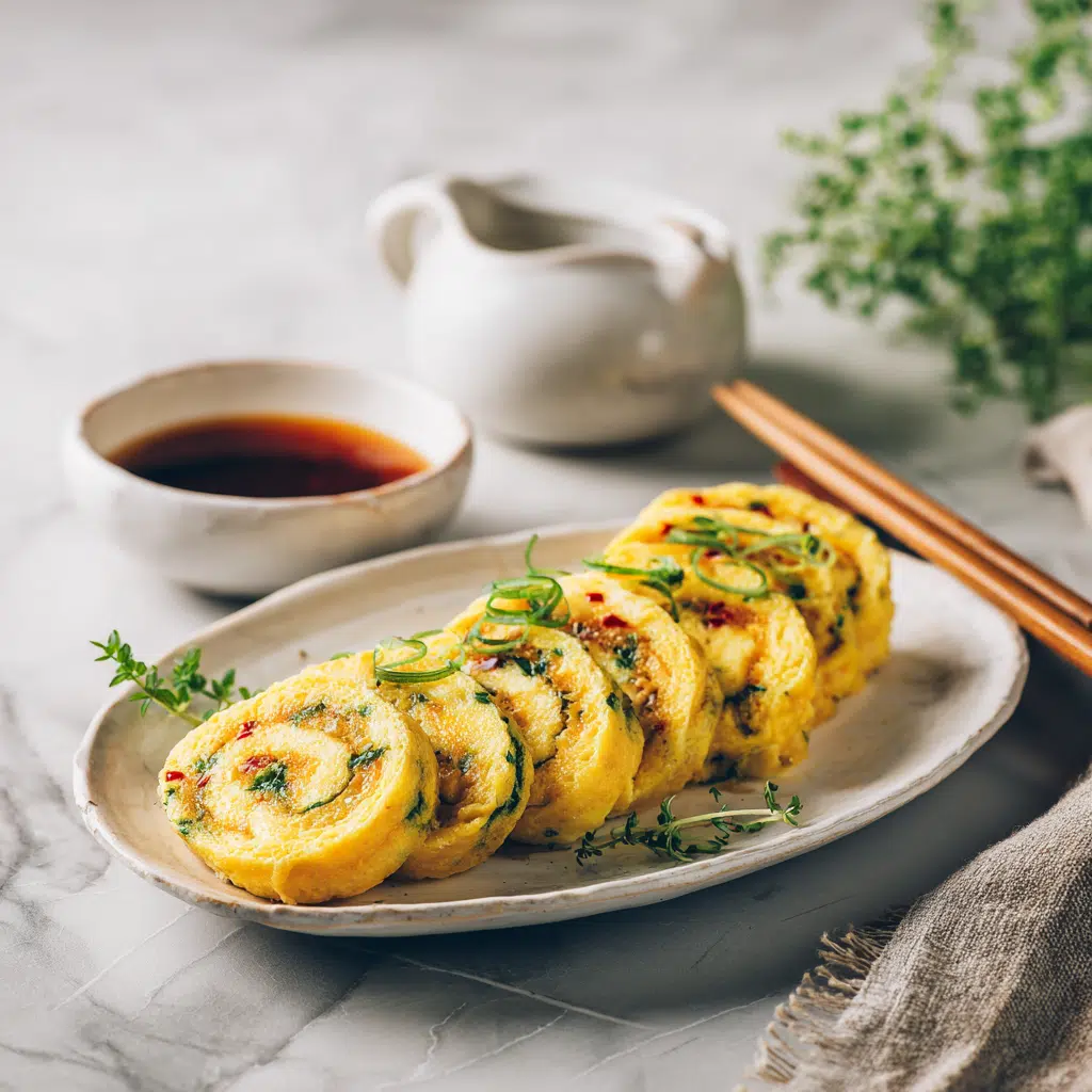 Gyeran Mari - Korean Rolled Omelette Recipe 11 Dishfeast gyeran mari korean rolled omelette serving