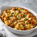 Dishfeast keto cheeseburger casserole featured