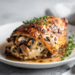 Juicy Mushroom Stuffed Chicken Breast Recipe – Easy Baked Dinner Idea 9 Dishfeast mushroom stuffed chicken featured