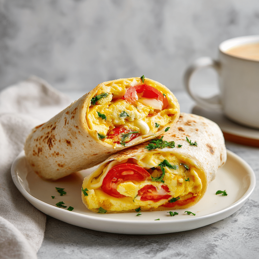 One Pan Breakfast Wrap with Eggs and Cheese 11 Dishfeast one pan breakfast wrap eggs cheese serving
