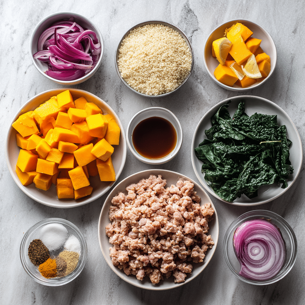 Healthy Roasted Butternut Squash with Ground Turkey 7 Ingredients for roasted butternut squash with ground turkey recipe