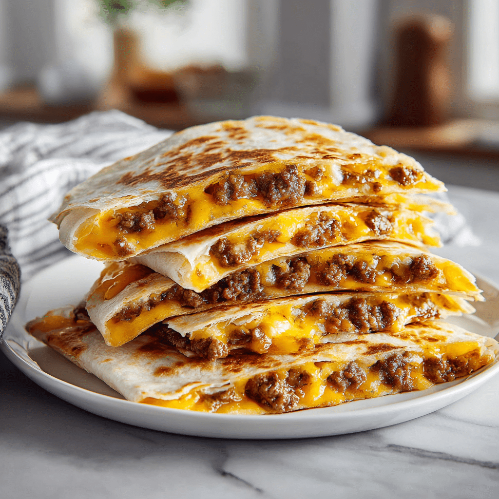 Smashburger quesadillas crispy cheesy beef tortilla