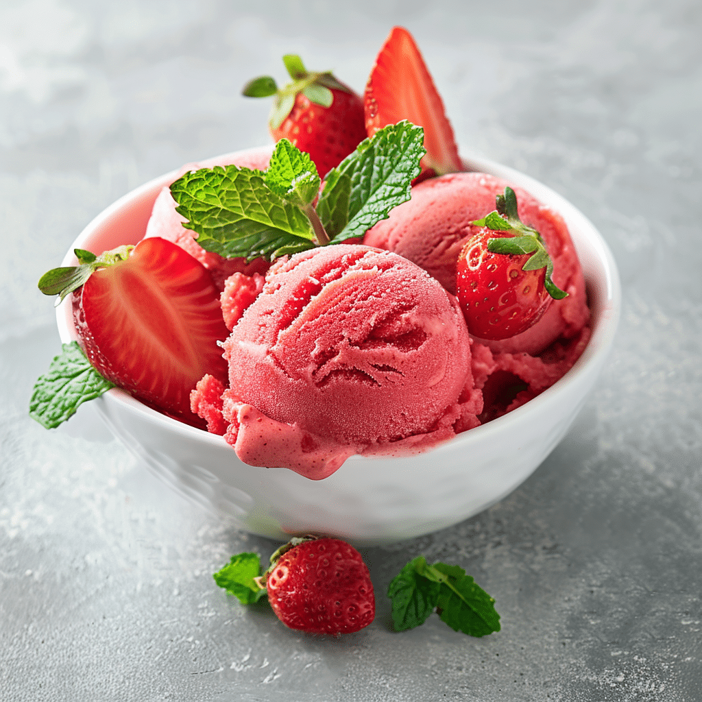 Dishfeast strawberry sorbet featured
