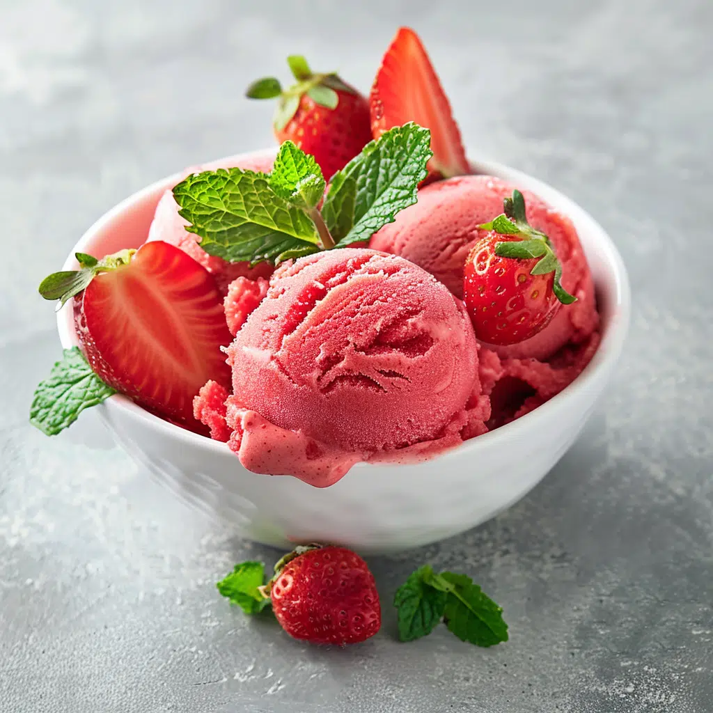 Dishfeast strawberry sorbet featured