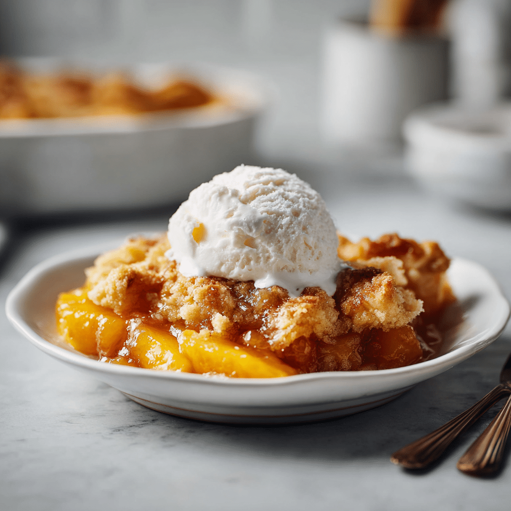 The Easiest Southern Peach Cobbler
