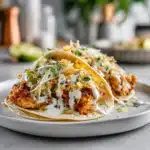 Dill Pickle Ranch Smash Chicken Tacos with Crispy Cheese Delight