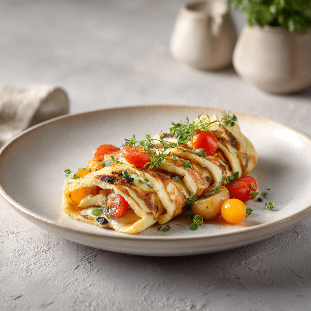 Omelette Rollups with Smoky Fried Potatoes 2 Omelette Rollups with Smoky Fried Potatoes