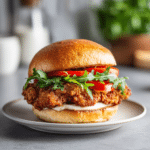 Spicy Crispy Chicken Burger (Chicken Sandwich) Recipe