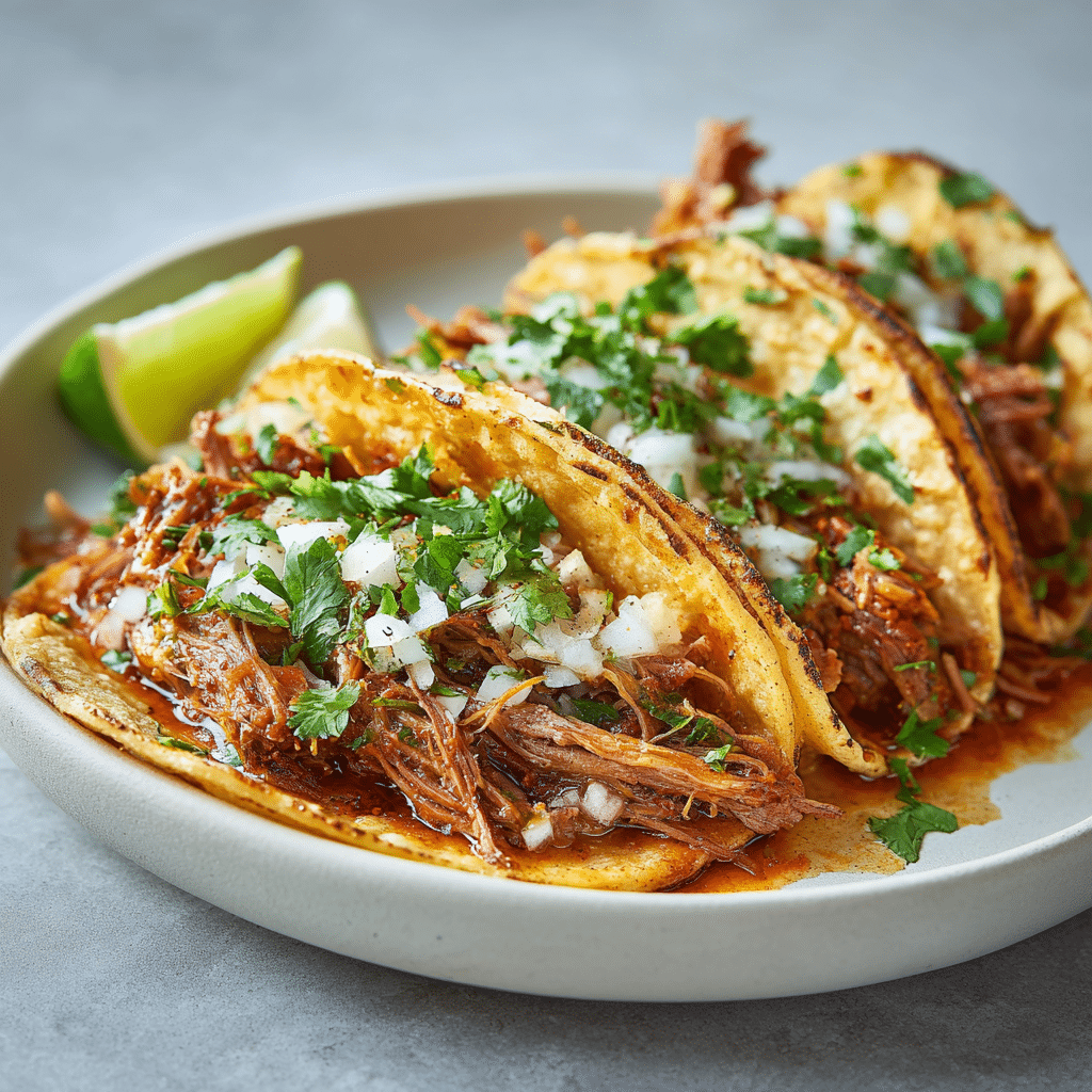 Birria Tacos Recipe with Savory Beef Consomé