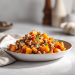 Healthy Roasted Butternut Squash with Ground Turkey
