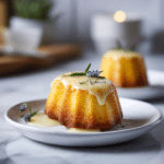 Mini Lemon Cakes With Lavender Glaze
