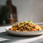 Mongolian Ground Beef Noodles Recipe