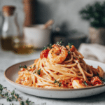 Spaghetti with Shrimp and Tomato Cream Sauce Recipe 3 Spaghetti with Shrimp and Tomato Cream Sauce Recipe