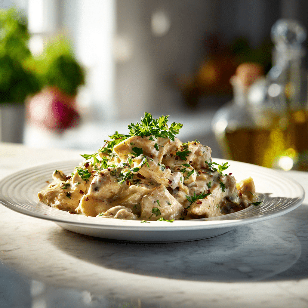 Slow Cooker Chicken Stroganoff