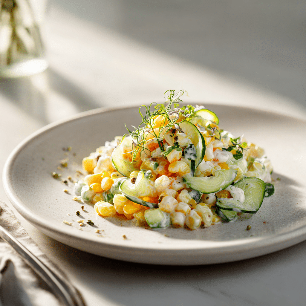 Street Corn Creamy Cucumber Salad Recipe