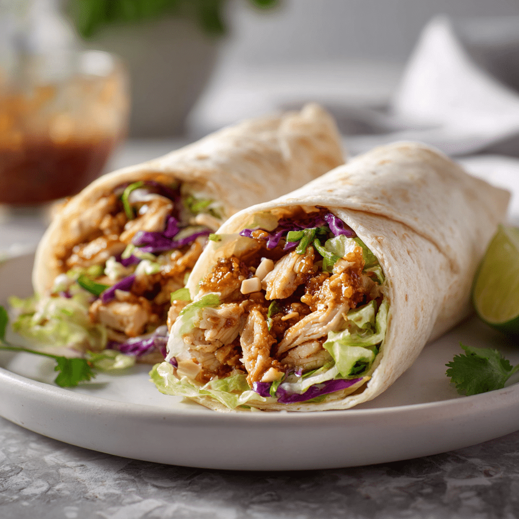 Thai Peanut Chicken Wraps Recipe