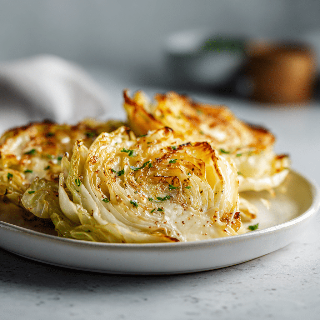Oven Roasted Garlic Cabbage Steaks