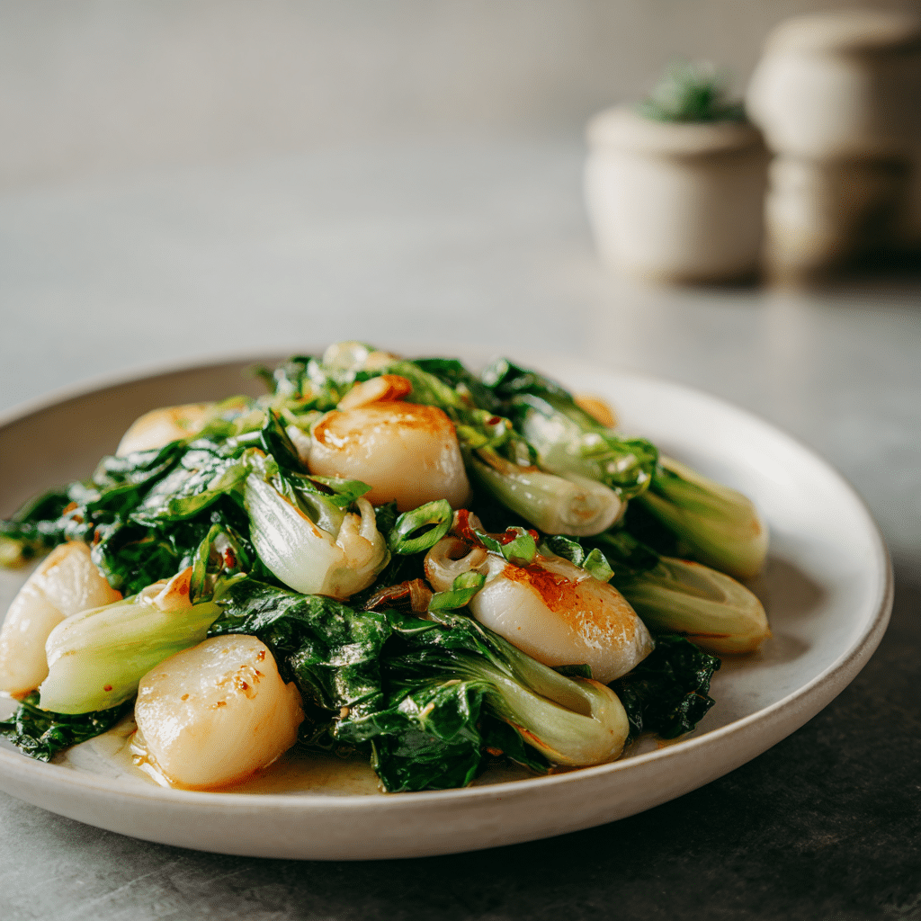 Bok Choy with Garlic and Ginger Recipe
