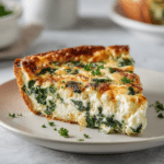 Cottage Cheese and Spinach Crustless Quiche Recipe