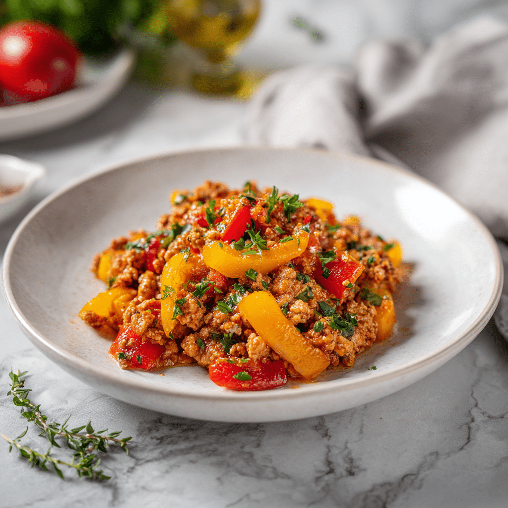 Ground Turkey and Peppers Recipe