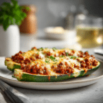 Ground Beef Zucchini Boats