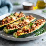 Ground Beef Zucchini Boats