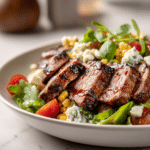 Grilled Balsamic Steak Salad with Gorgonzola & Corn