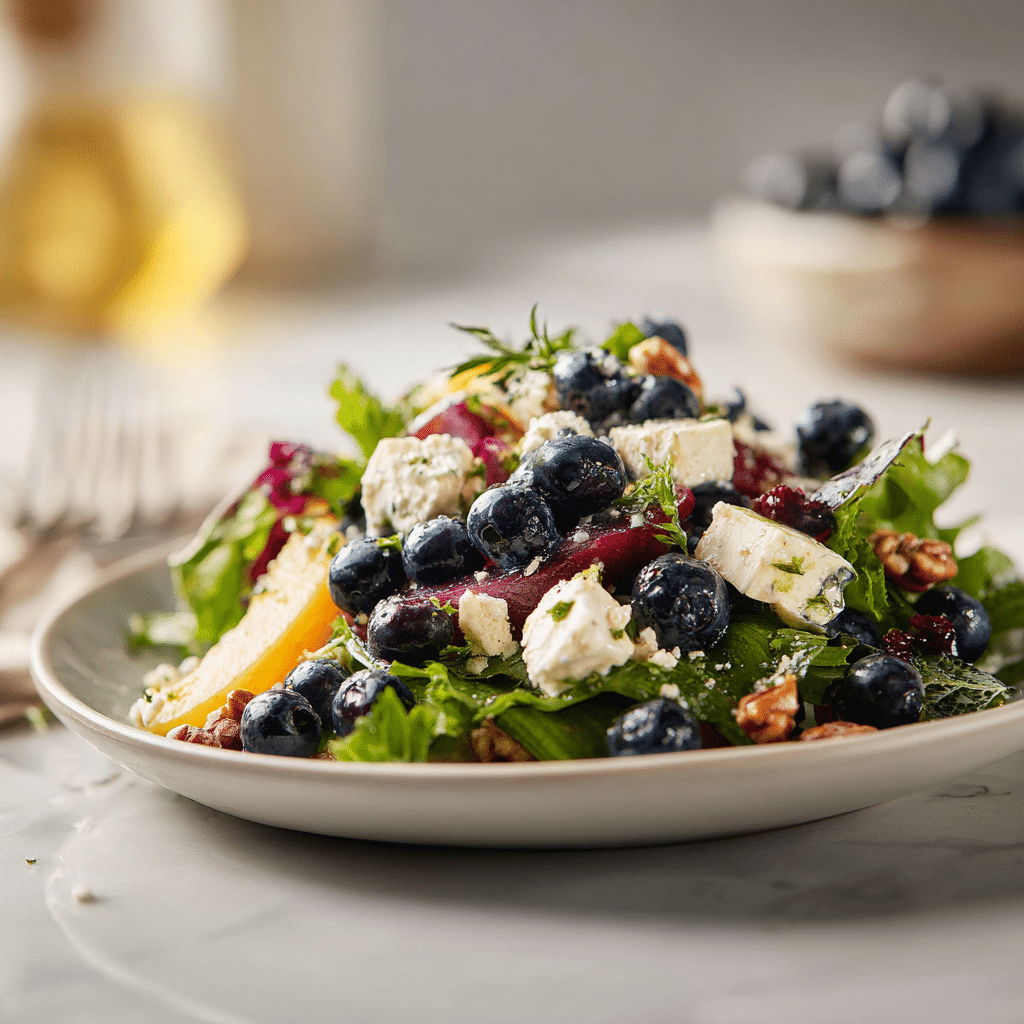 Blueberry Peach Feta Salad Recipe