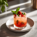 Refreshing Strawberry Basil Smash Mocktail