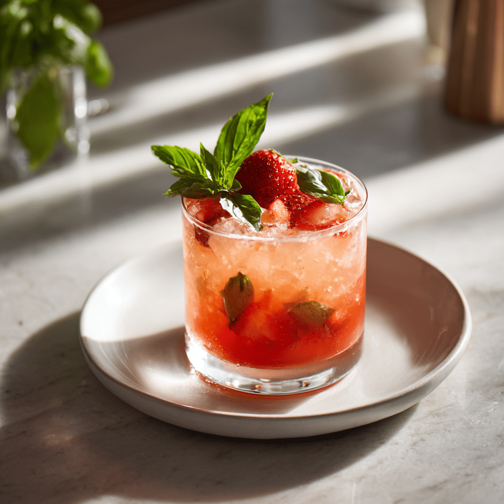 Refreshing Strawberry Basil Smash Mocktail