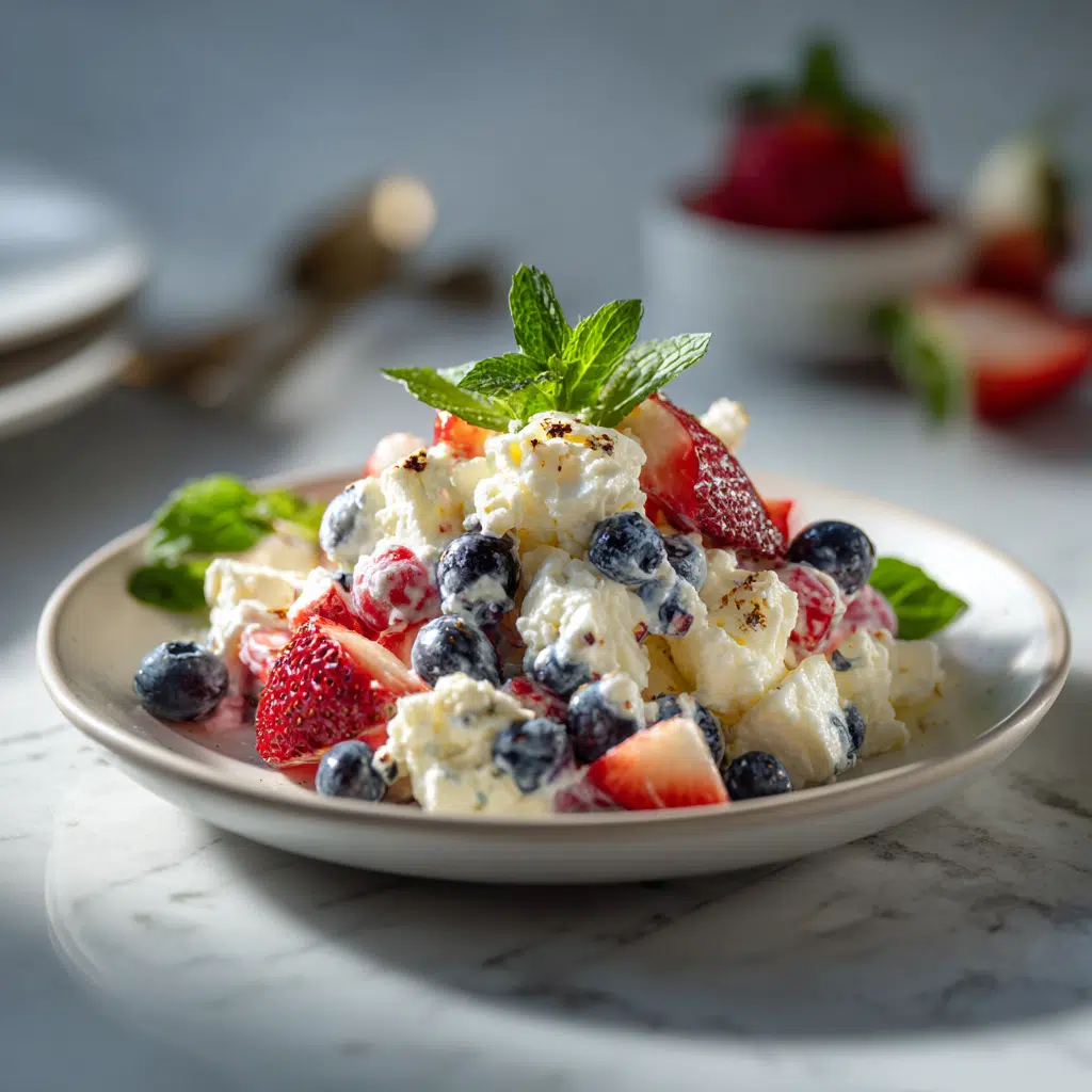 Red White and Blue Cheesecake Salad Recipe