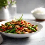 Chicken Green Bean Stir Fry Recipe with Sweet Chili Sauce