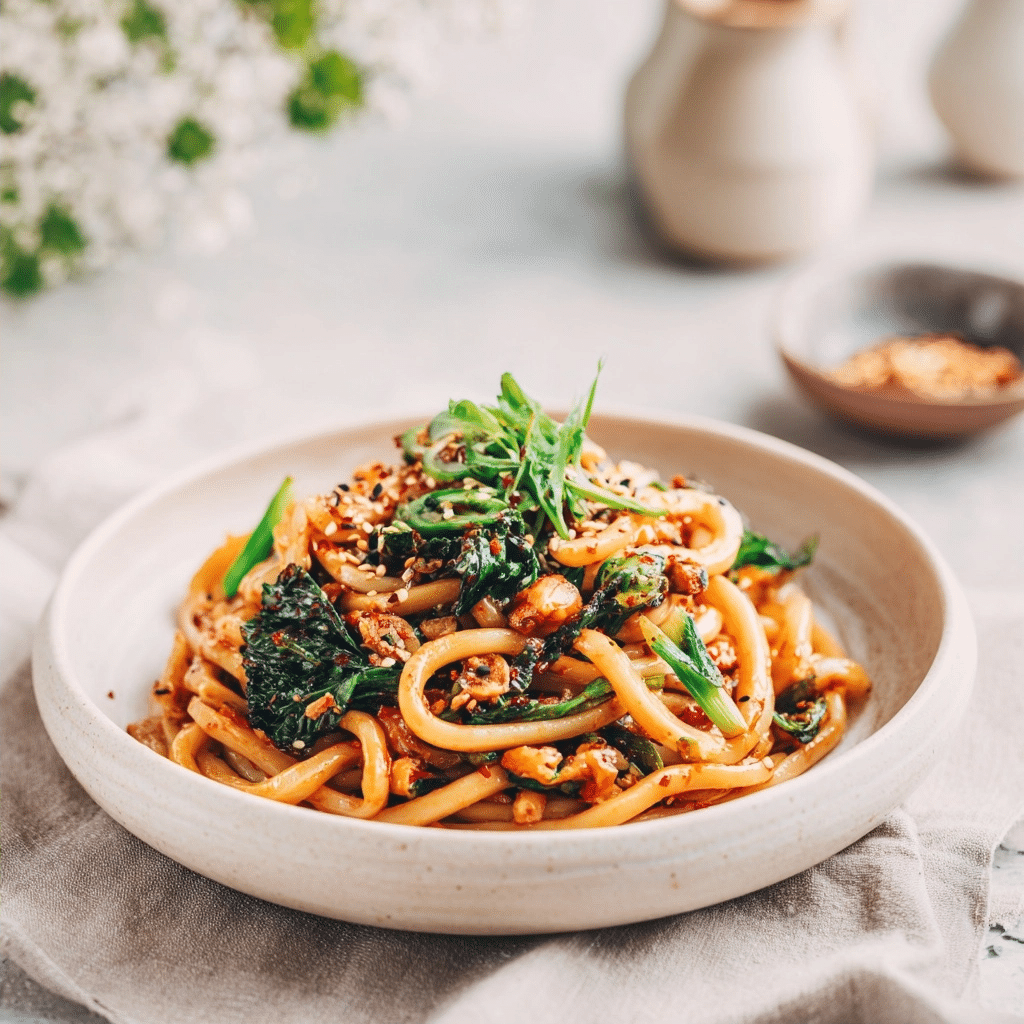 Gochujang Udon Noodles Recipe: Creamy Spicy Korean Pasta