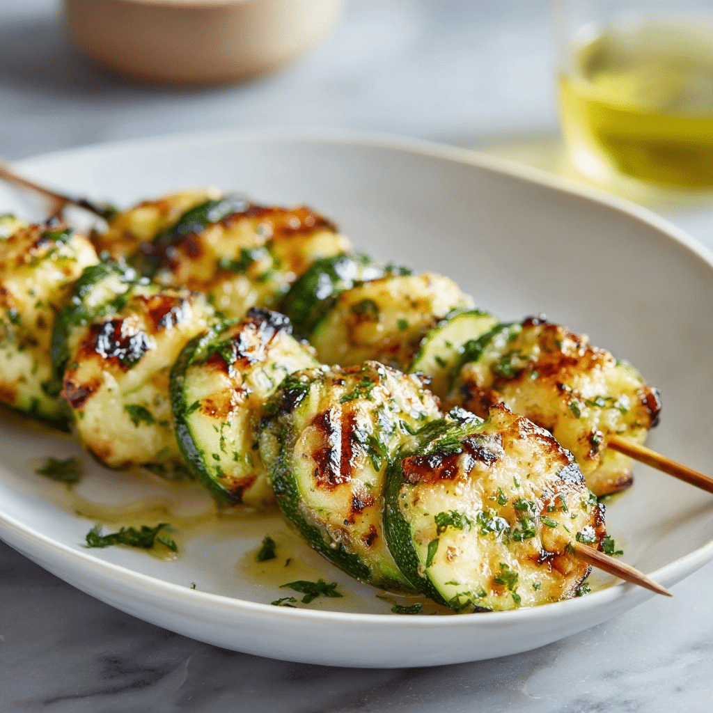 Garlic Butter Zucchini Skewers Recipe