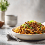 Mongolian Ground Beef Noodles Recipe