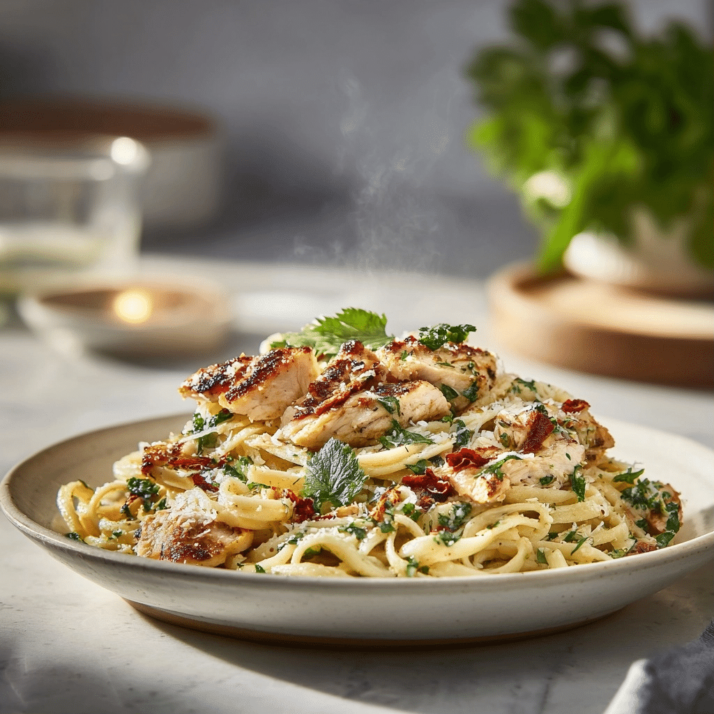 Garlic Parmesan Chicken Pasta Recipe