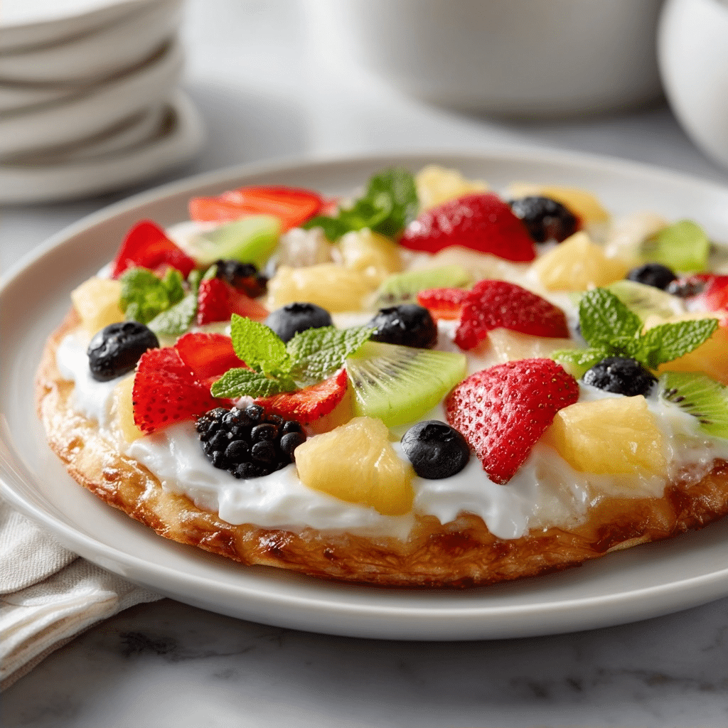 Tropical Fruit Pizza Recipe with Cream Cheese Frosting 2 Tropical Fruit Pizza Recipe with Cream Cheese Frosting